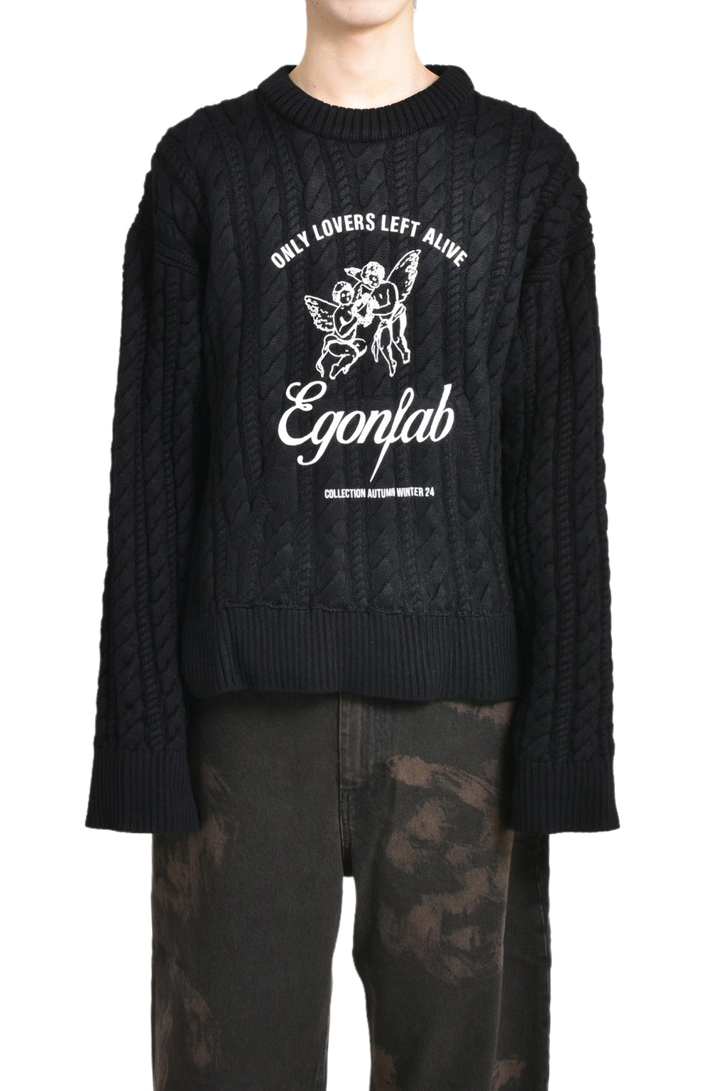 EGONlab エゴンラボ FW24 CREW NECK / BLK - NUBIAN