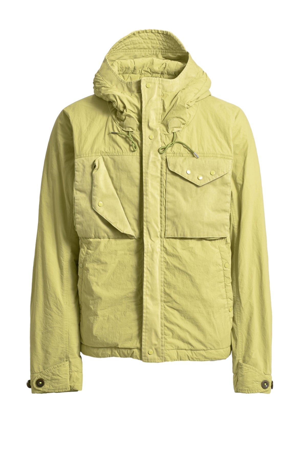 Ten c MID LAYER HOODED JACKET / LIME