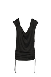 COWL BOXER HOODIE / BLK