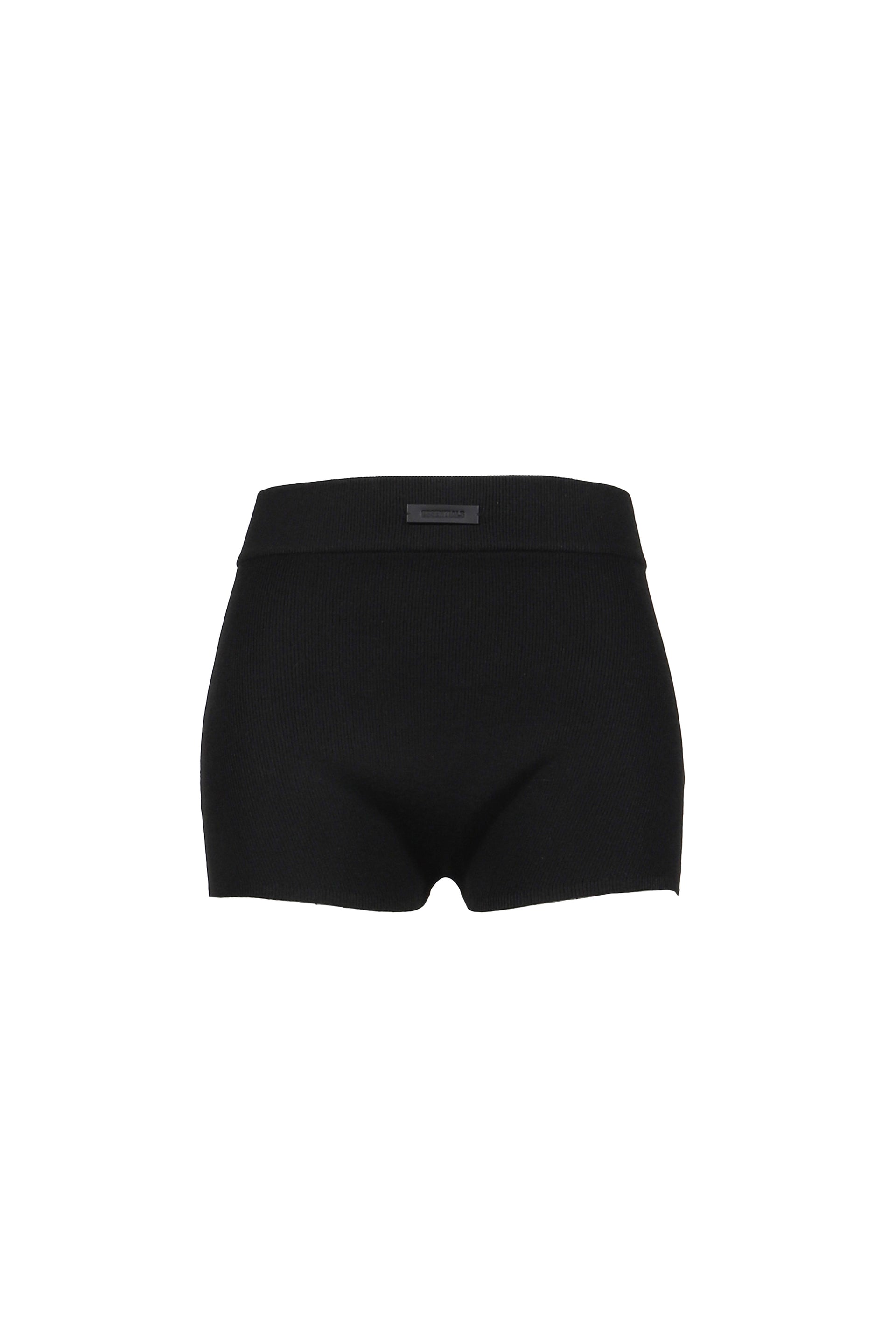 SOFT RIB KNIT BOXER / JET BLK