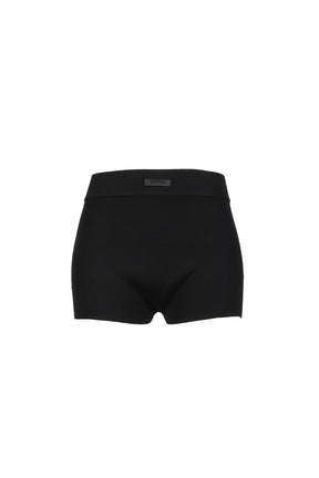 SOFT RIB KNIT BOXER / JET BLACK 
