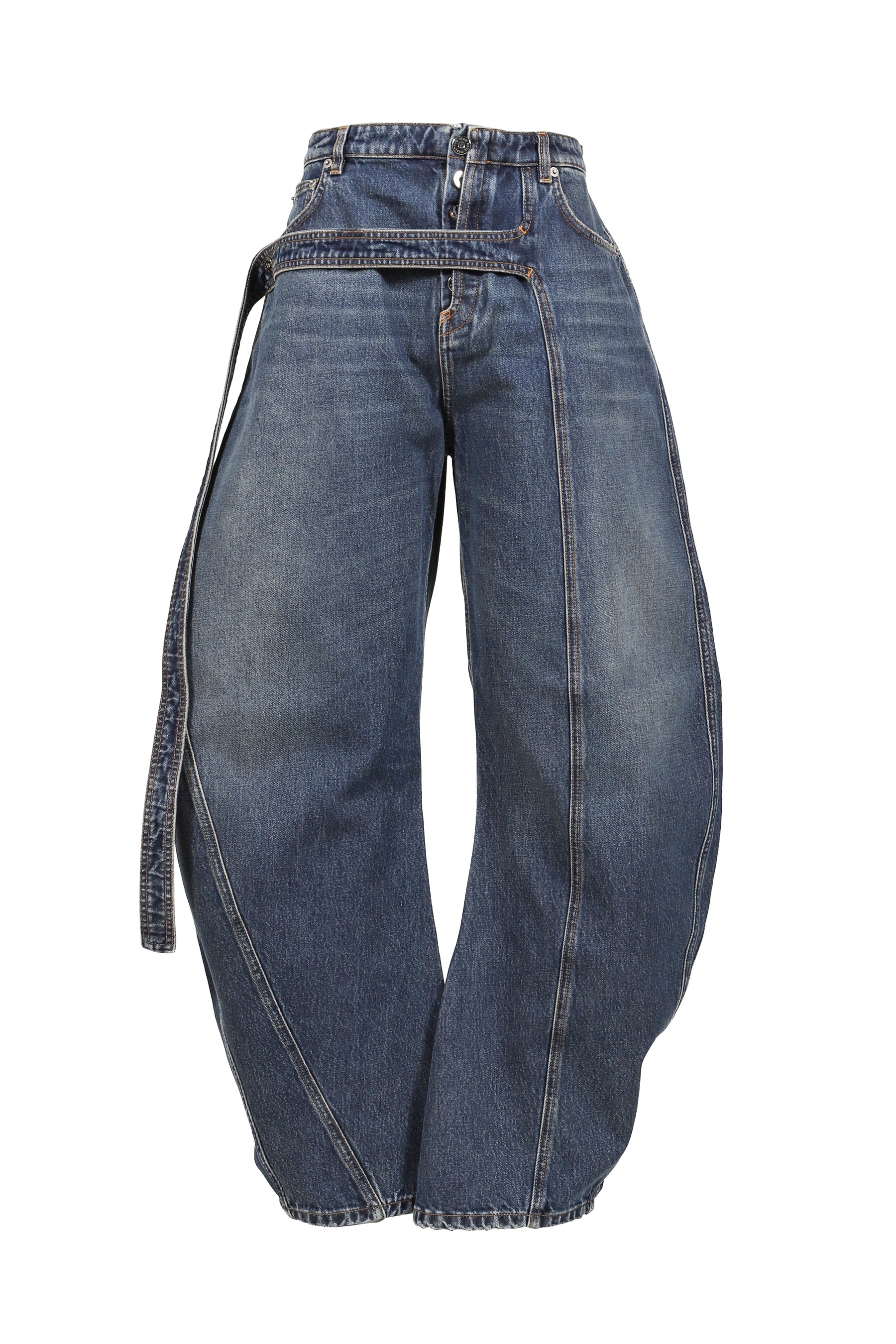 LOW WAISTED JEAN WITH STRAP DETAIL ON THE FRONT / IND