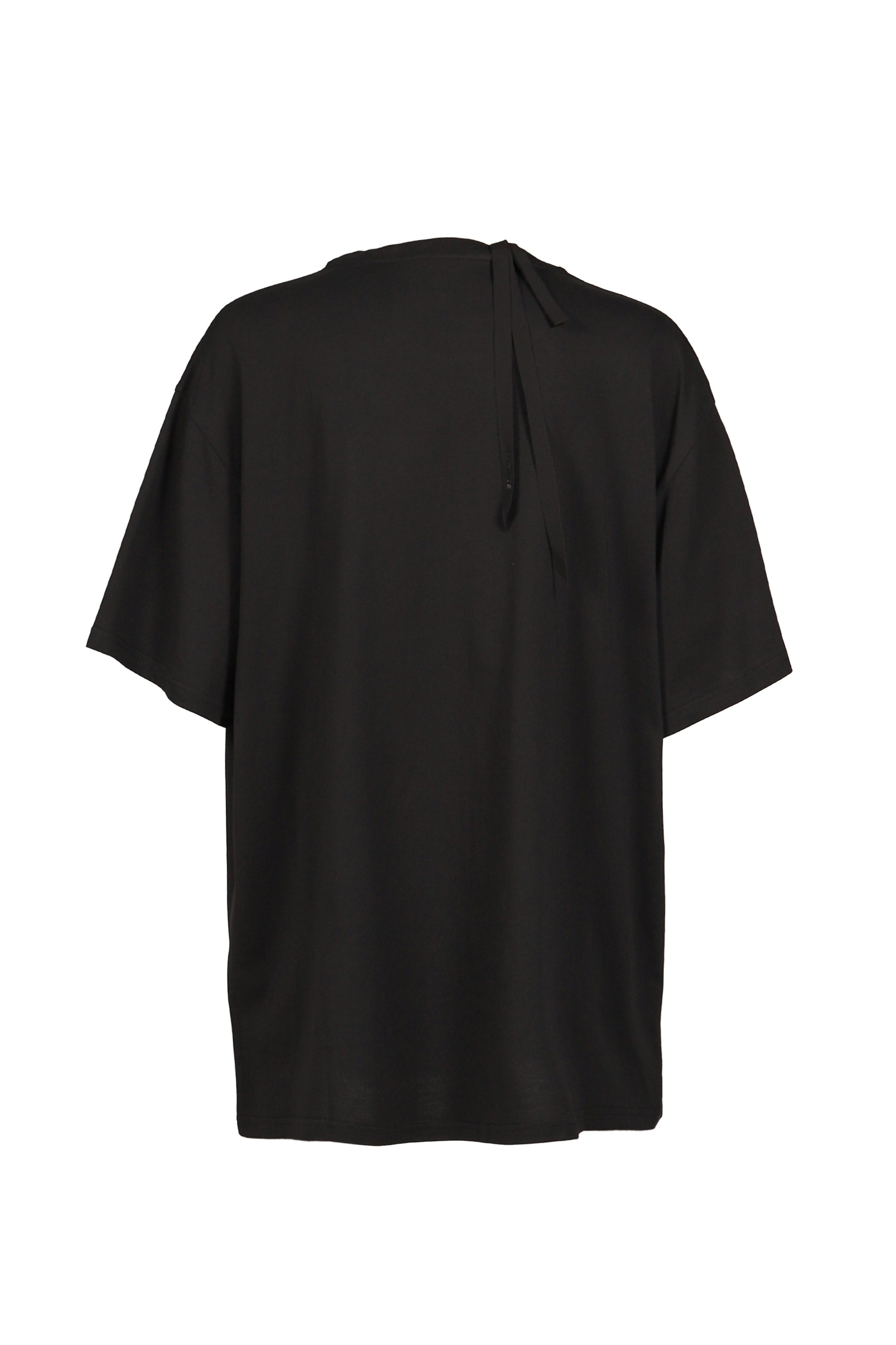OVERSIZED DOUBLE COLLAR T-SHIRT / BLK