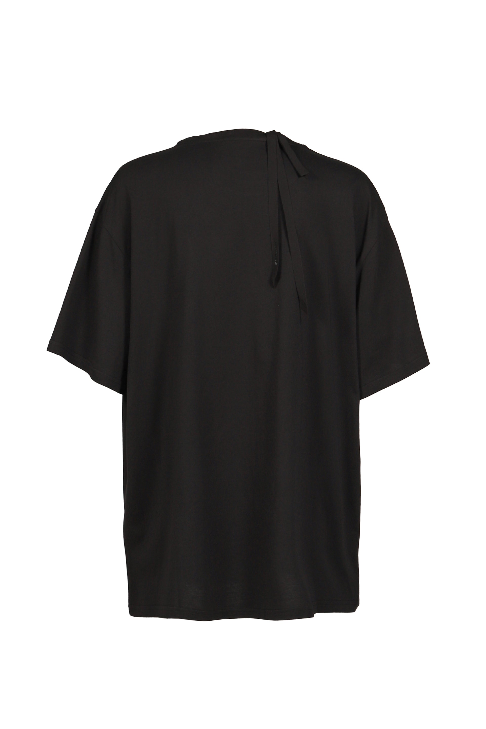 OVERSIZED DOUBLE COLLAR T-SHIRT / BLK