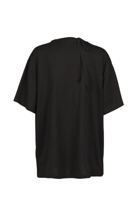 OVERSIZED DOUBLE COLLAR T-SHIRT / BLK