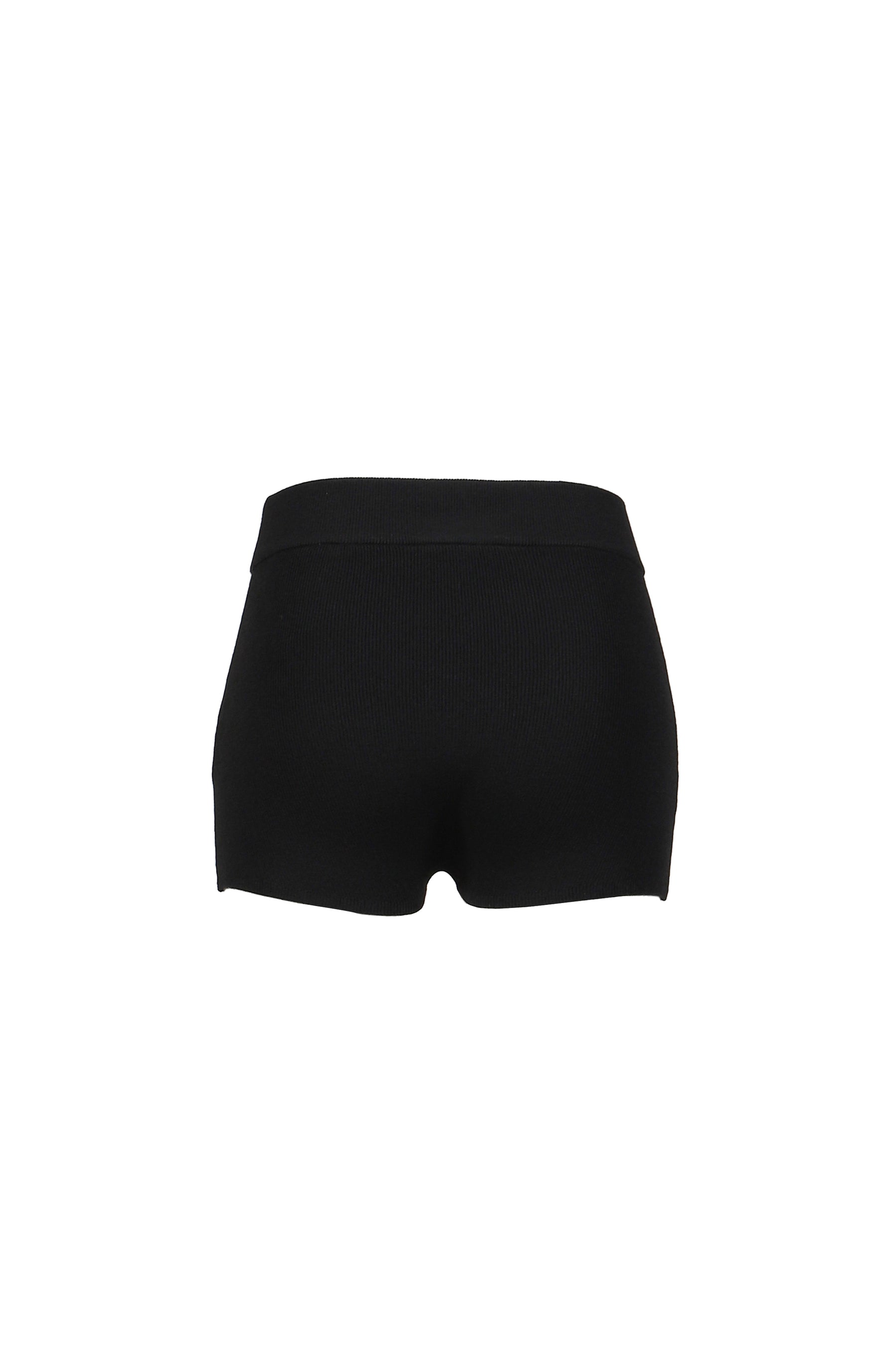 SOFT RIB KNIT BOXER / JET BLACK 