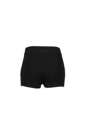 SOFT RIB KNIT BOXER / JET BLACK 