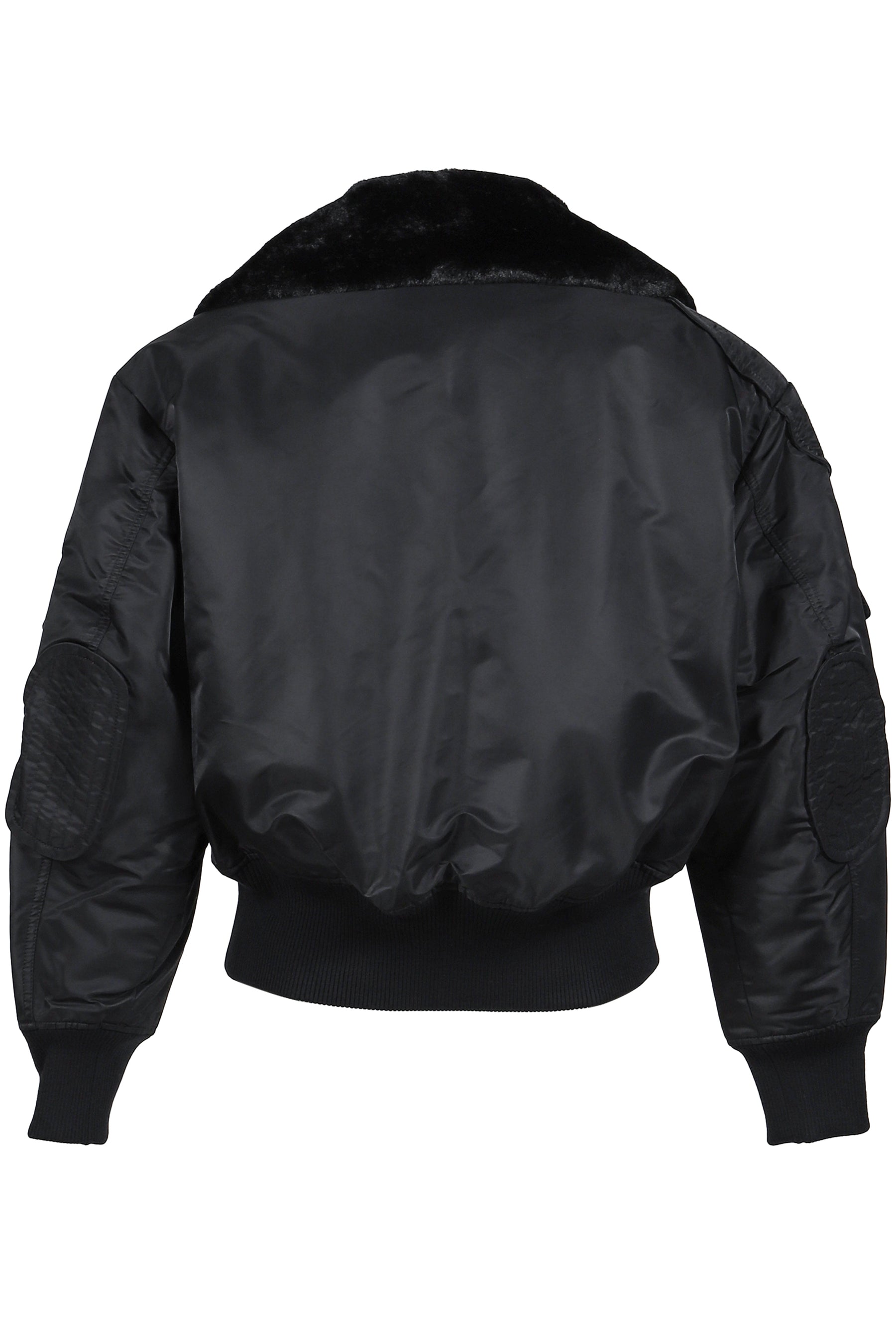 MULTIPOCKET CARGO JACKET WITH LEATHER TRIM / BLK