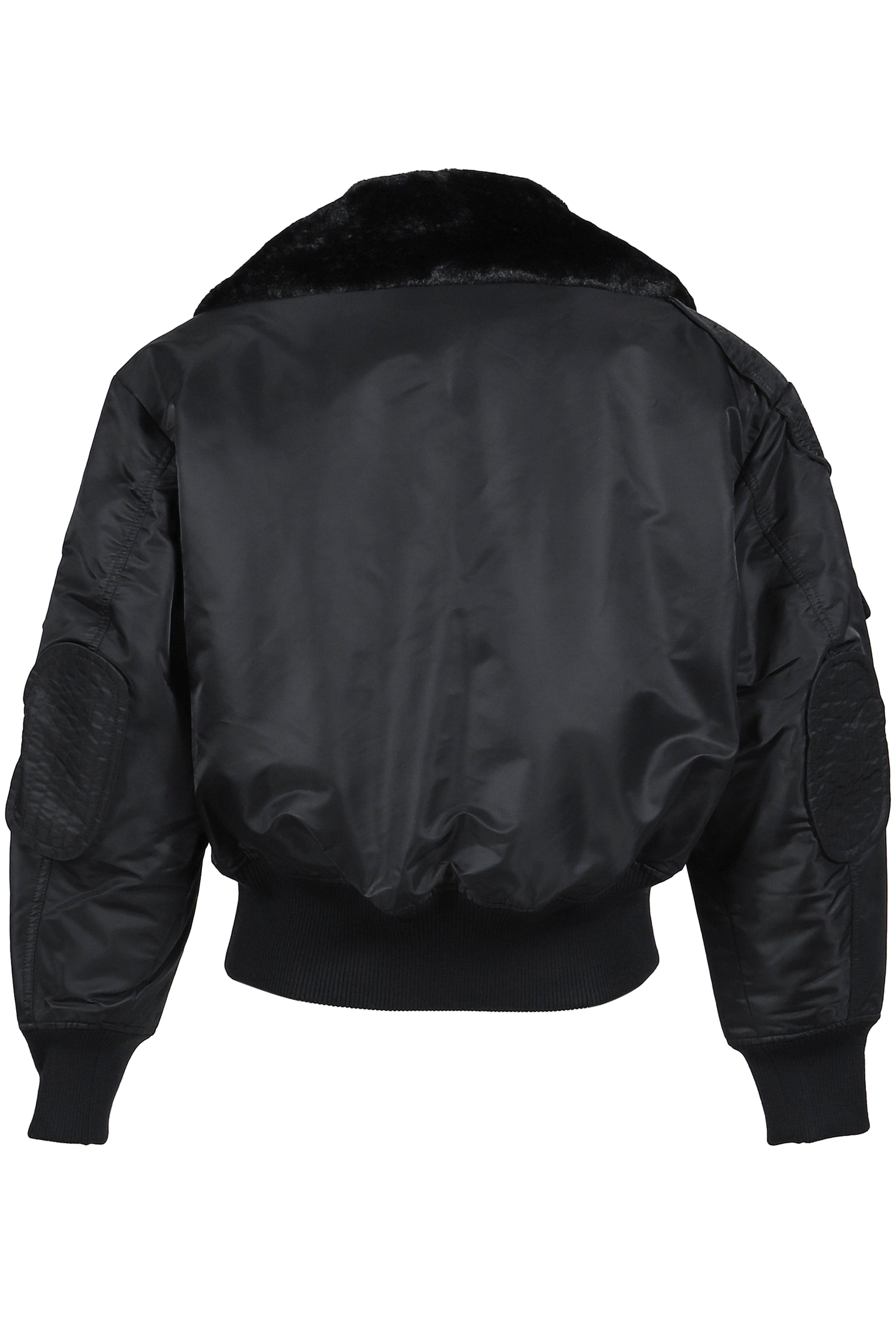 MULTIPOCKET CARGO JACKET WITH LEATHER TRIM / BLK