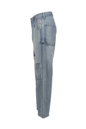 CANNERY ROW DENIM PAINTER PANTS / BLU
