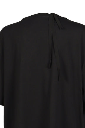 OVERSIZED DOUBLE COLLAR T-SHIRT / BLK
