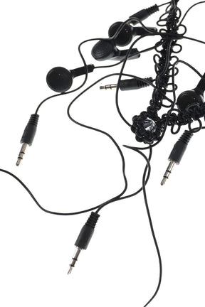 BRAIDED HEADPHONES BIJOUX NECKLACE / BLK