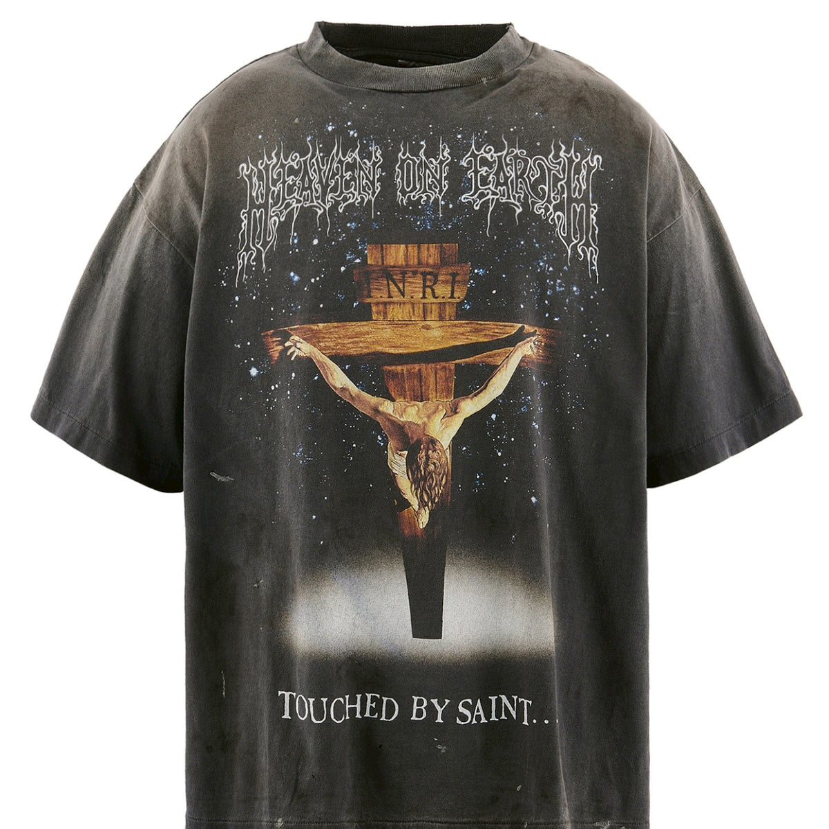 SAINT Mxxxxxx セントマイケル SS26 SS T-SHIRT/JESUS / BLK - NUBIAN