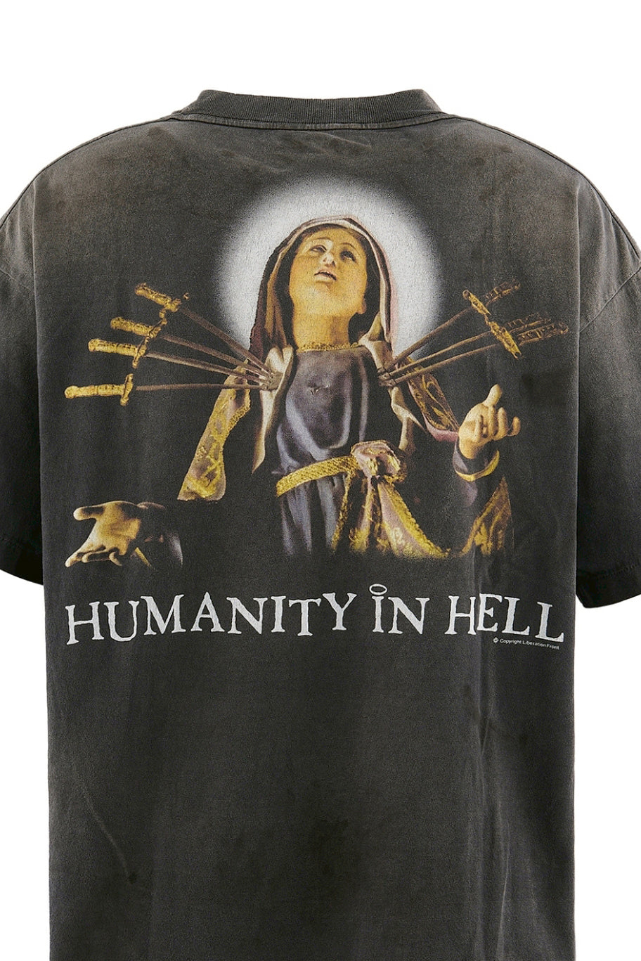 SAINT Mxxxxxx SAINT MICHAEL SS26 SS T-SHIRT/JESUS / BLK - NUBIAN