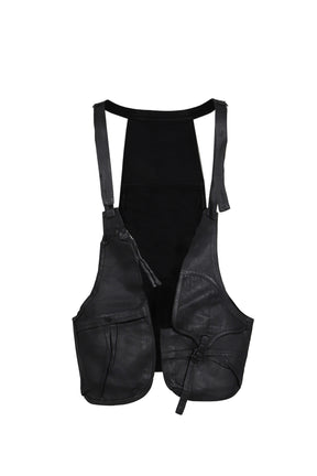 WAXED UTILITY VEST / WAXED BLACK