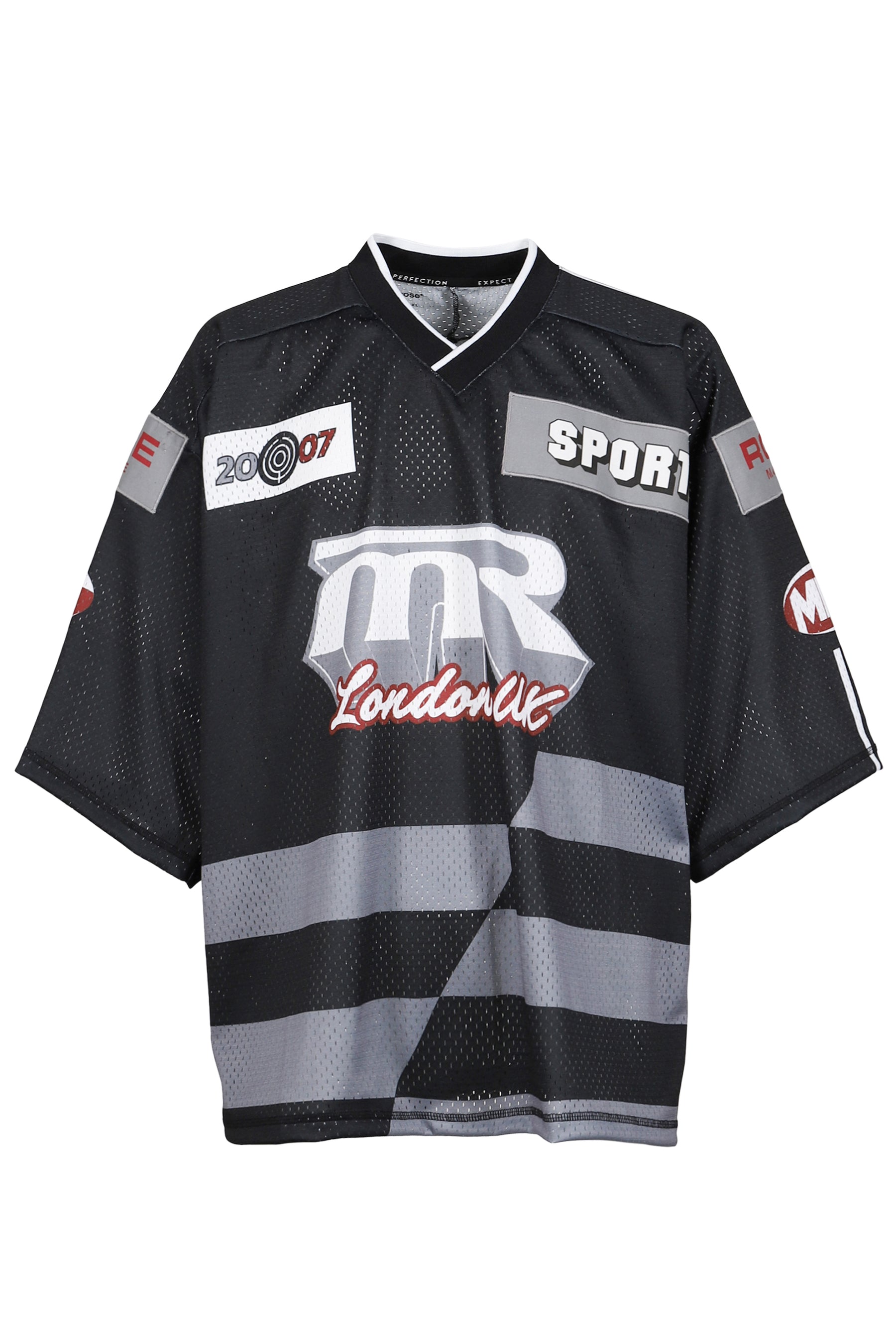 OVERSIZED HOCKEY TOP / BLK GRY 