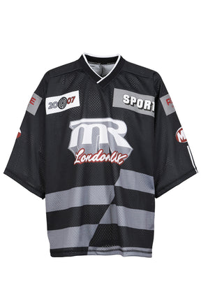 OVERSIZED HOCKEY TOP / BLK GRY 