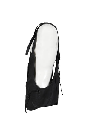 WAXED UTILITY VEST / WAXED BLACK