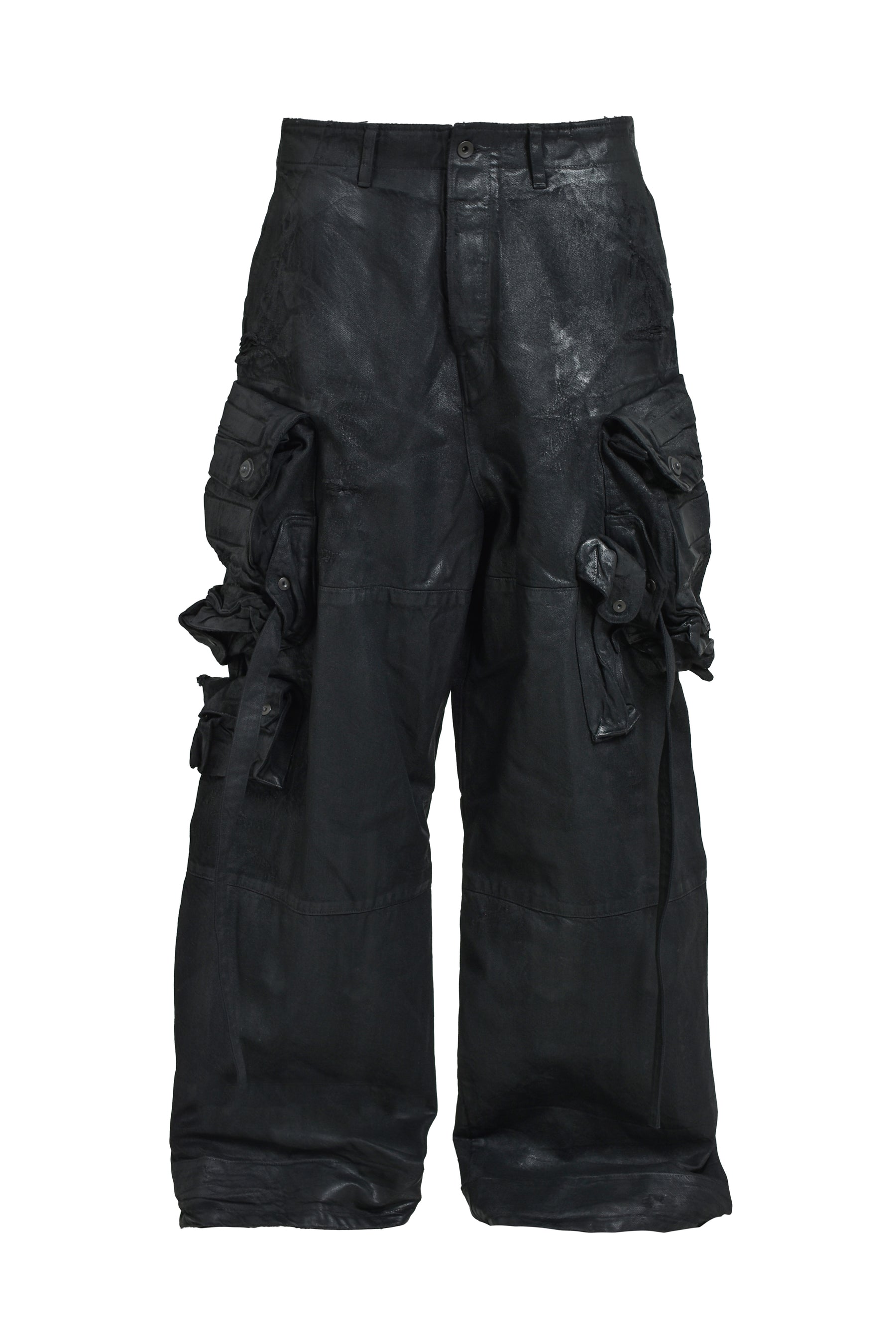 JULIUS FW25 12oz Coating Gas Mask Cargo / Black Wax - Nubian
