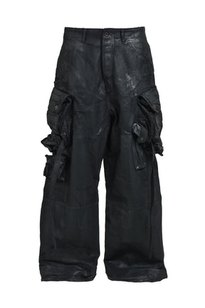 JULIUS FW25 12oz Coating Gas Mask Cargo / Black Wax - Nubian