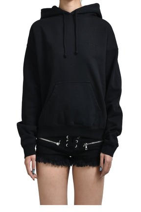 LOGO FITTED HOODIE / BLACK 