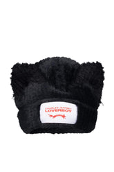 FLUFFY CHUNKY EARS BEANIE / BLACK