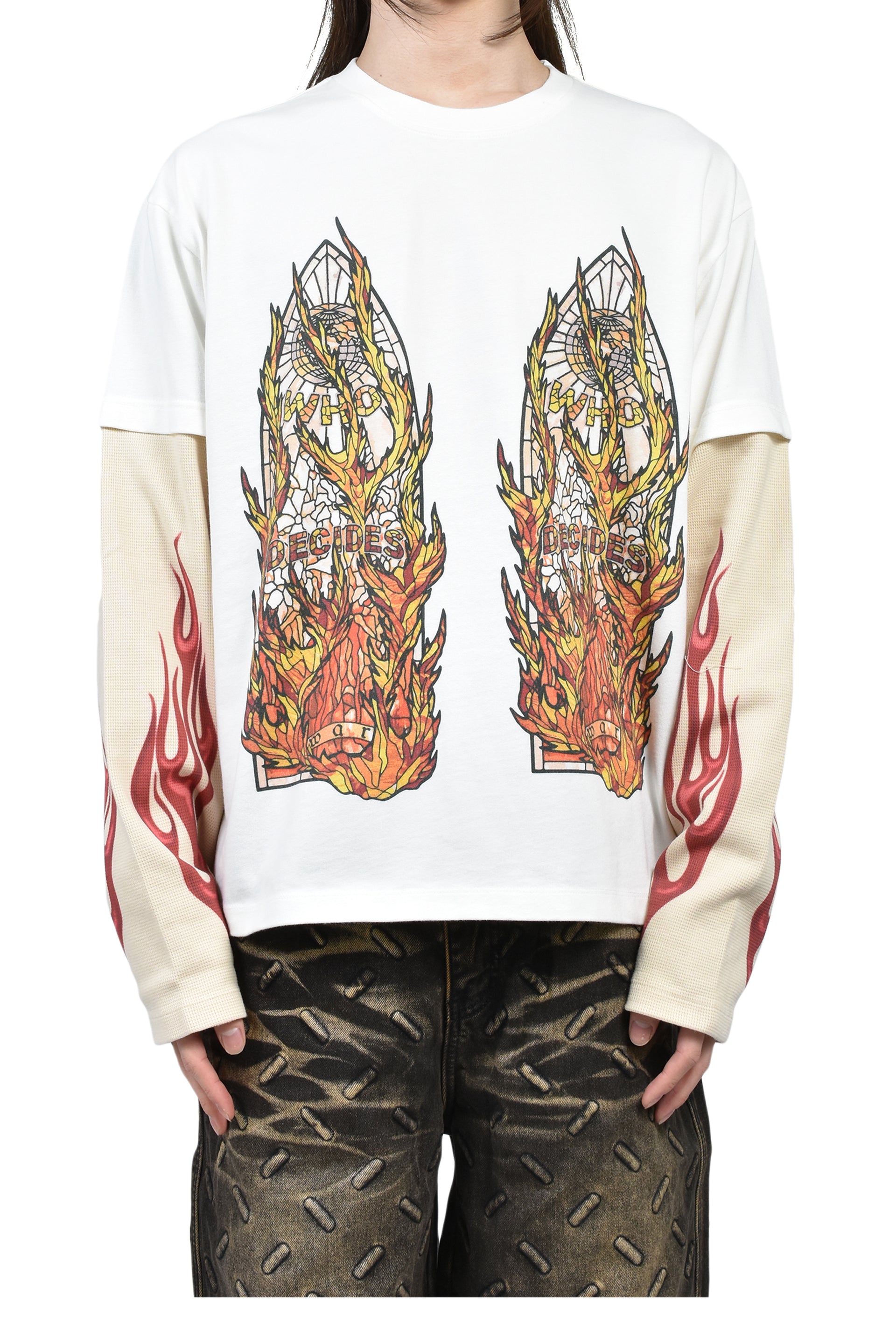 FLAME GLASS DOUBLE JERSEY / CLOUD, MULTI