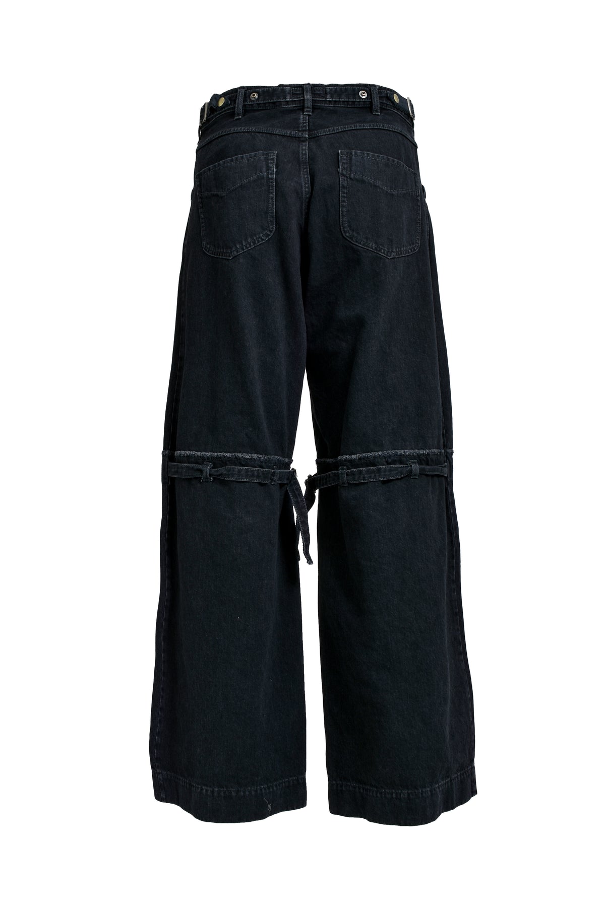 GAITER DENIM PANTS / BLK