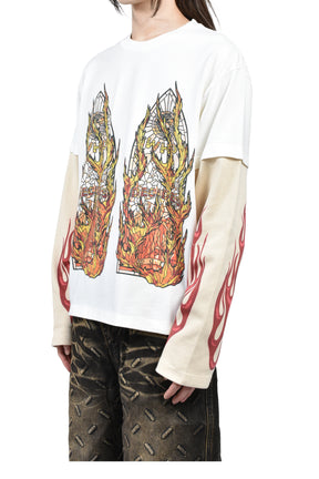 FLAME GLASS DOUBLE JERSEY / CLOUD, MULTI