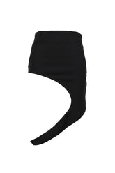 DEEP HOLE LAYERED SKIRT / BLK