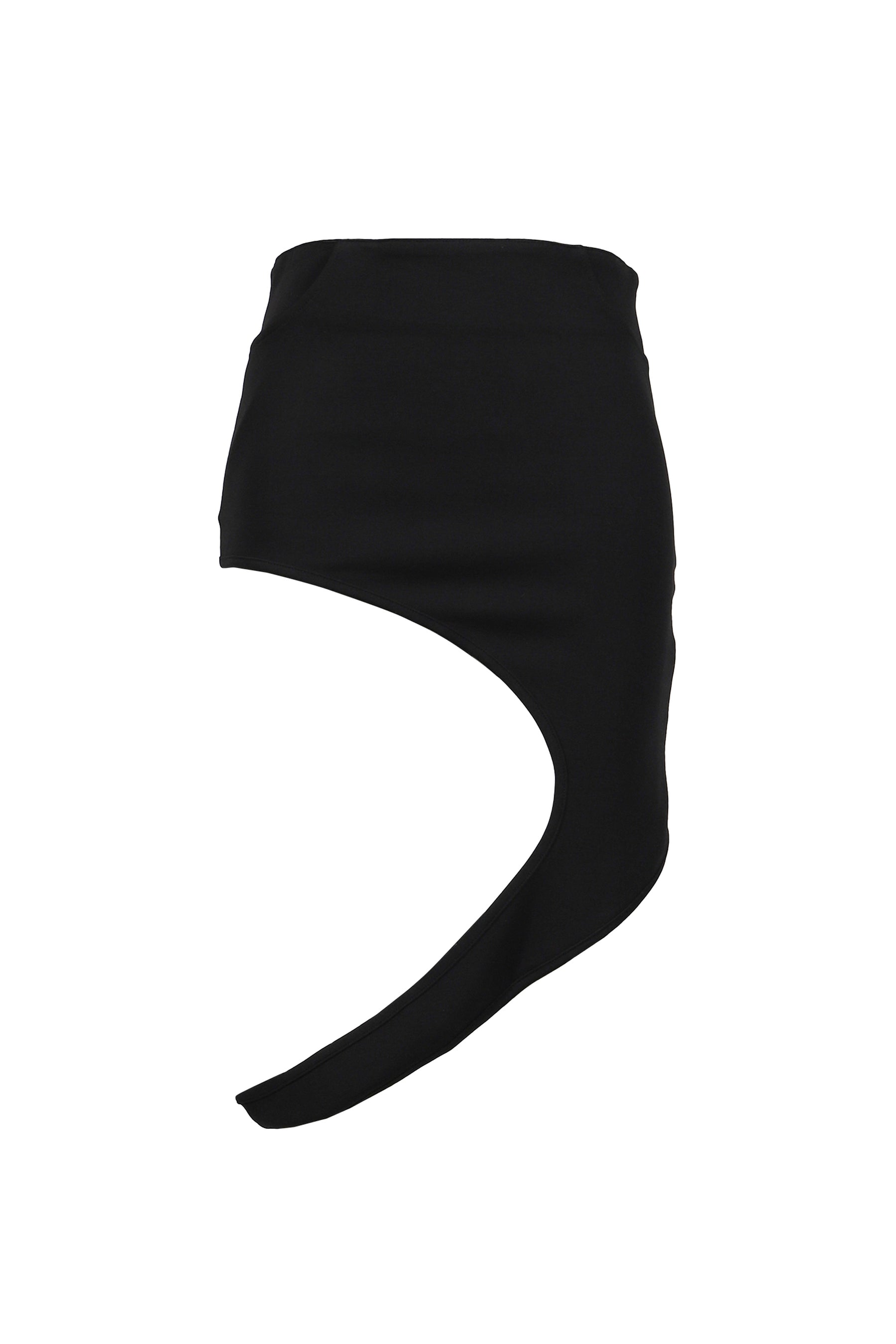 DEEP HOLE LAYERED SKIRT / BLK