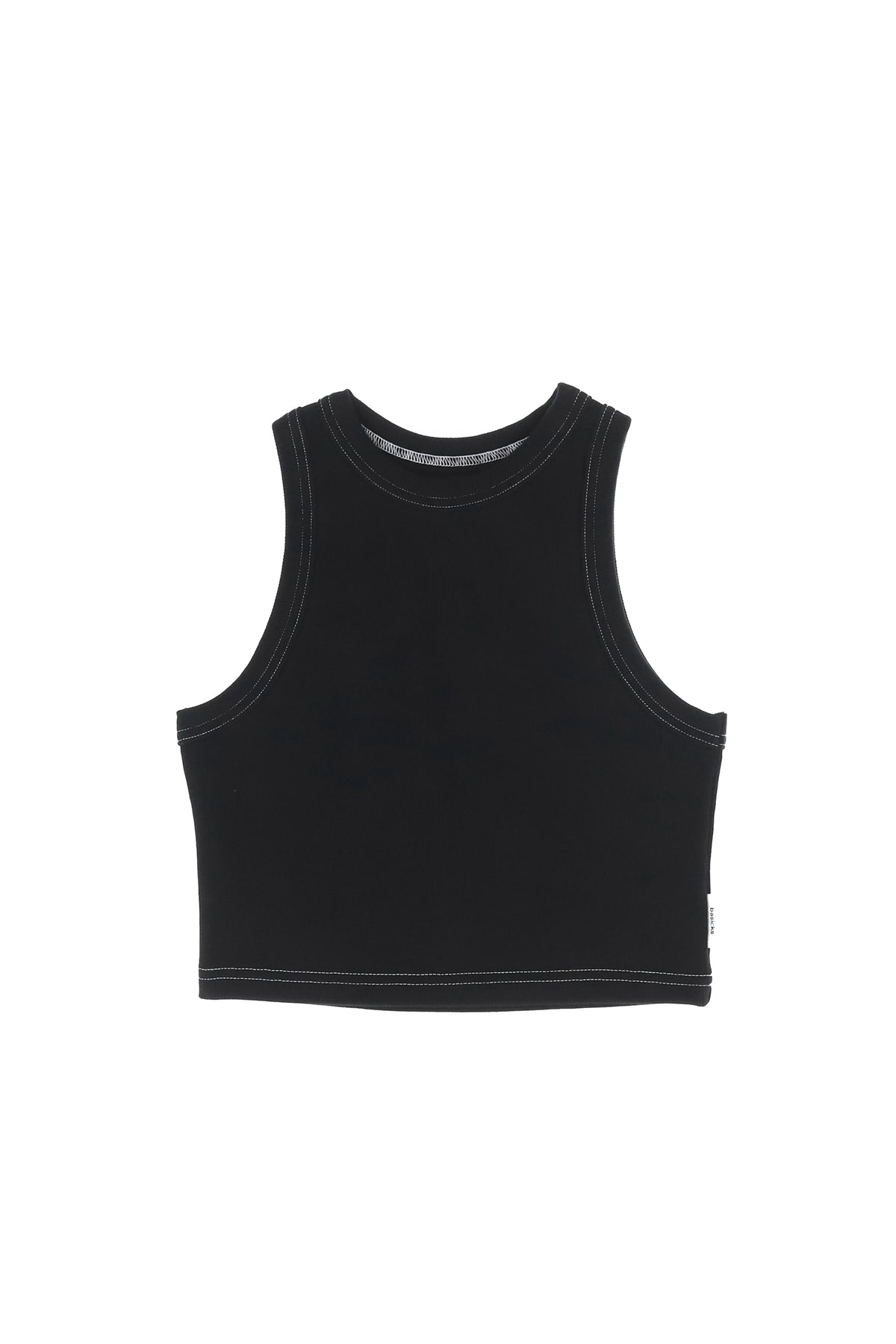 NEW ORGANIC CROPPED TANK-TOP / BLK
