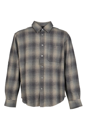 OMBRE FLANNEL ONE POCKET CHECKERED SHIRT V.2 / BLU GRY