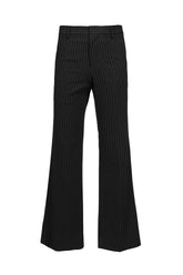STEFAN FLARED CROPPED TROUSERS / BLK GRY