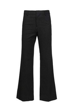STEFAN FLARED CROPPED TROUSERS / BLK GRY