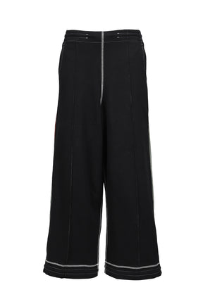 WIDE LEG TRACK PANT /BLK/NVY