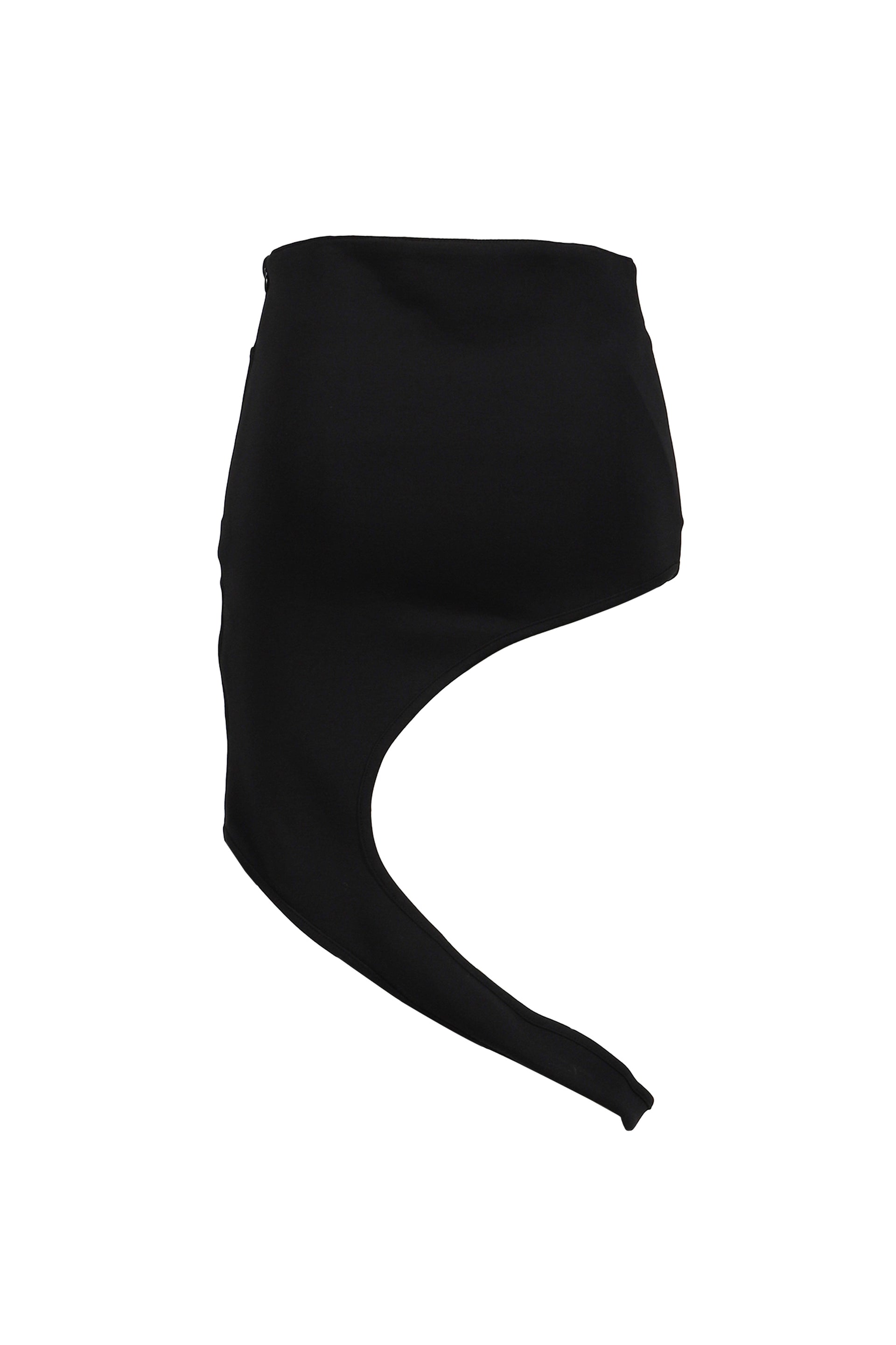 DEEP HOLE LAYERED SKIRT / BLK