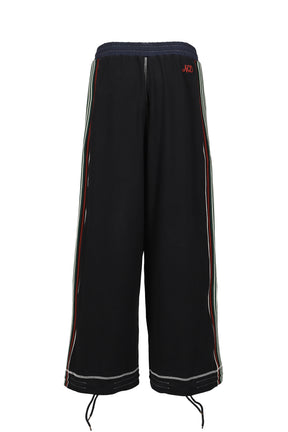 WIDE LEG TRACK PANT /BLK/NVY