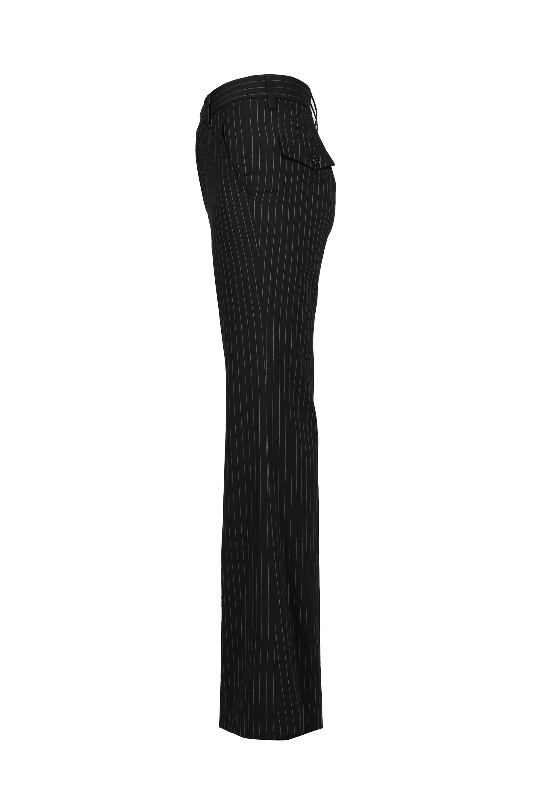 STEFAN FLARED CROPPED TROUSERS / BLK GRY
