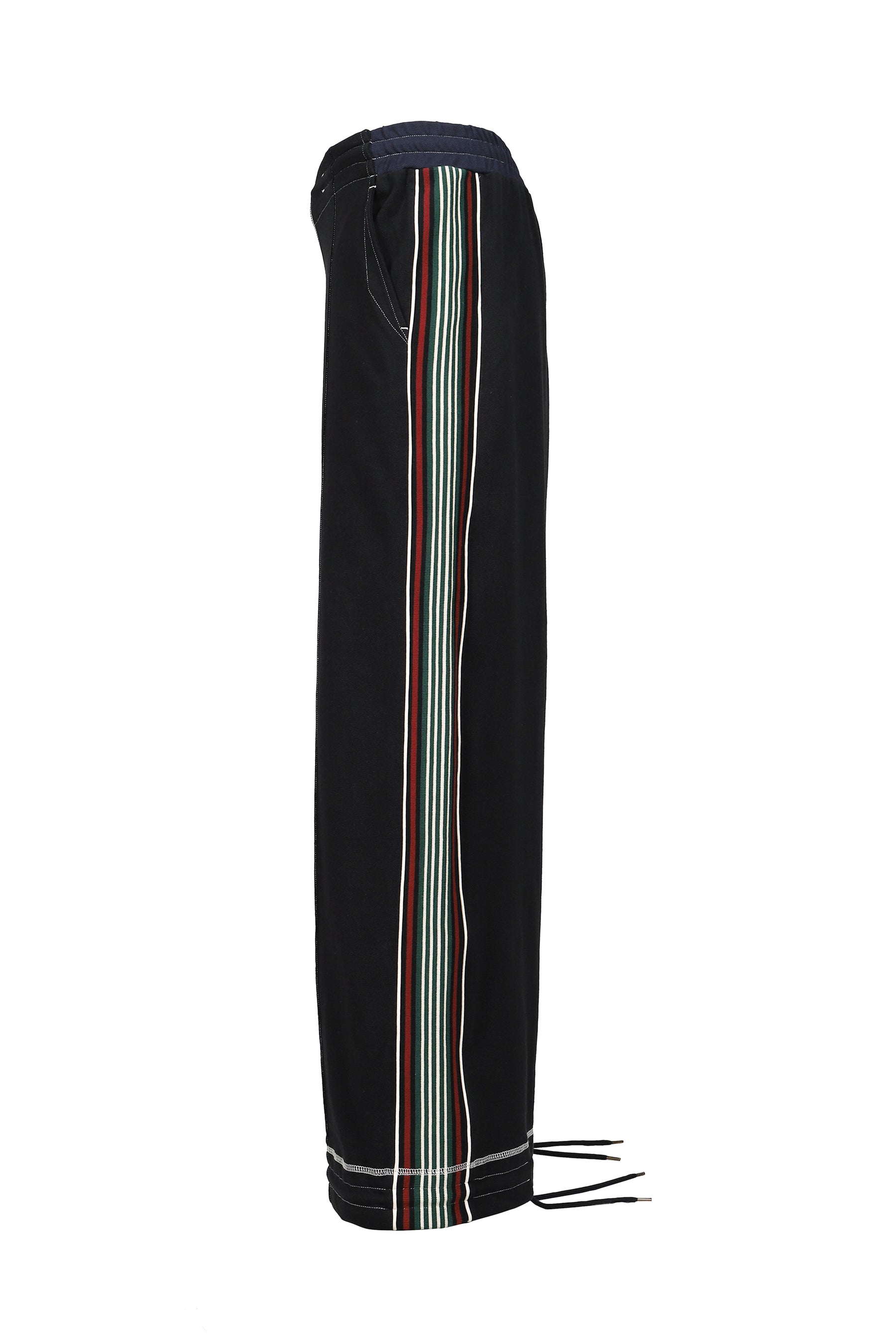 WIDE LEG TRACK PANT /BLK/NVY