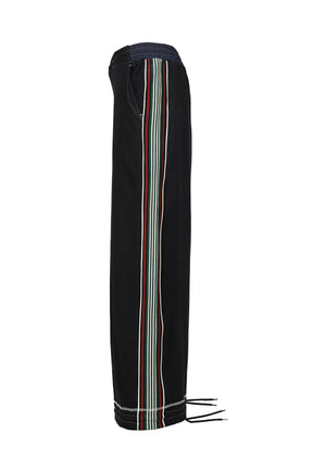WIDE LEG TRACK PANT /BLK/NVY