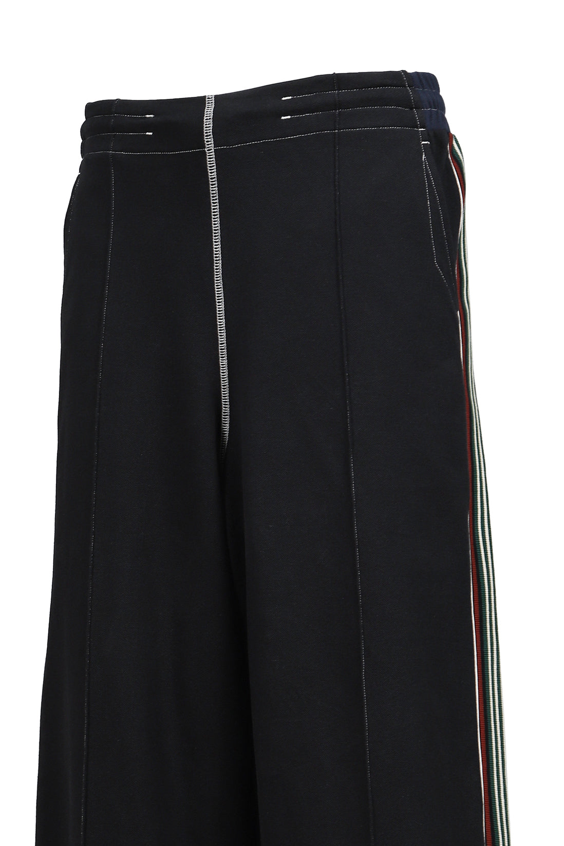 WIDE LEG TRACK PANT /BLK/NVY