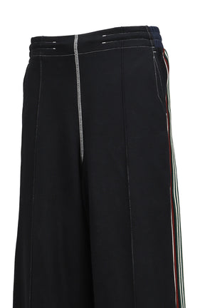 WIDE LEG TRACK PANT /BLK/NVY