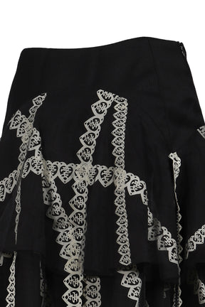 GARTER BELT LASER LOVE MINI SKIRT / BLK