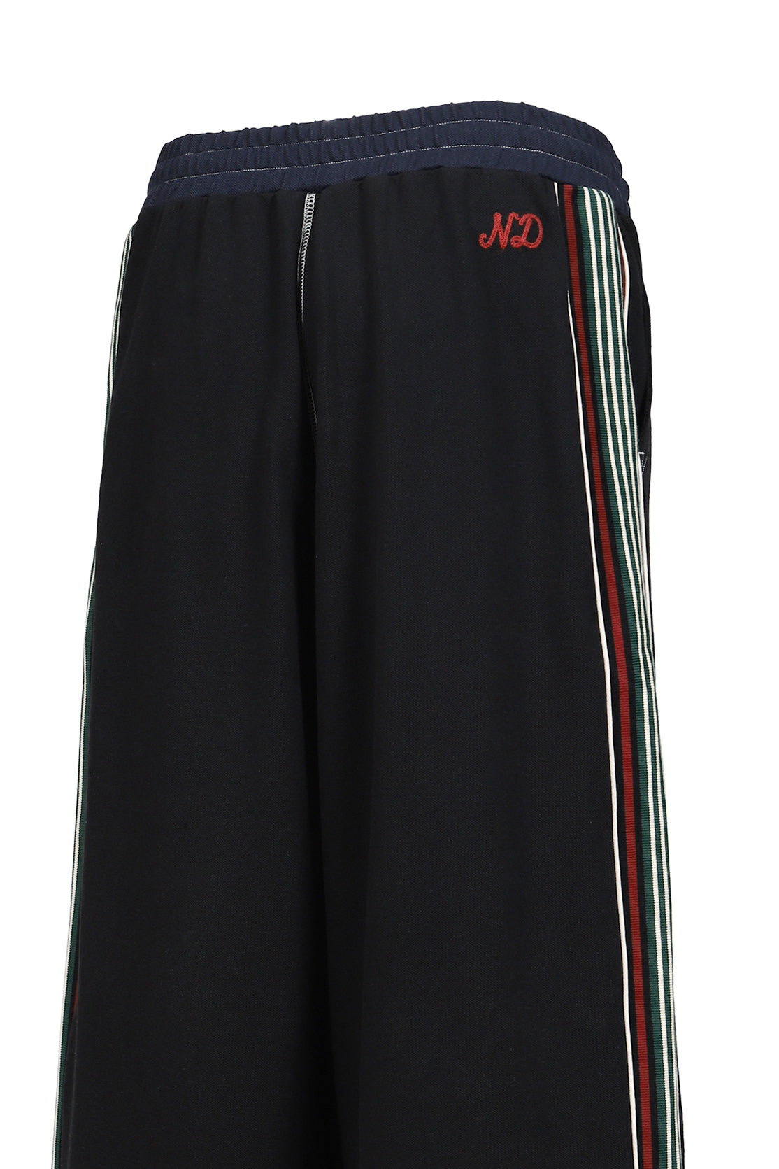 WIDE LEG TRACK PANT /BLK/NVY