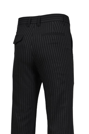 STEFAN FLARED CROPPED TROUSERS / BLK GRY
