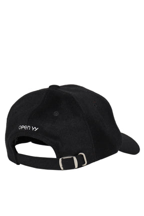 YY WOOL HEART BONE BALL CAP / BLK