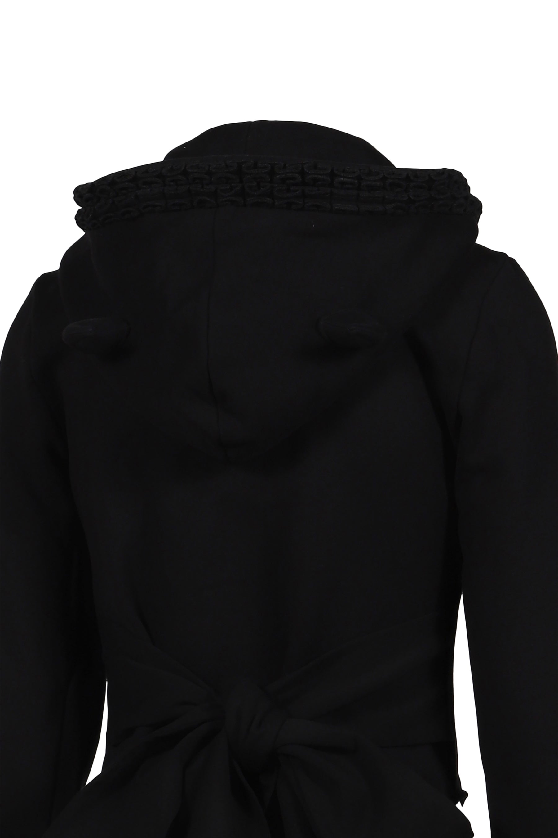 BLACK & WHITE STRIPED KNIT HOODIE DRESS / BLK