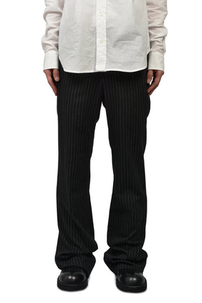 STEFAN FLARED CROPPED TROUSERS / BLK GRY