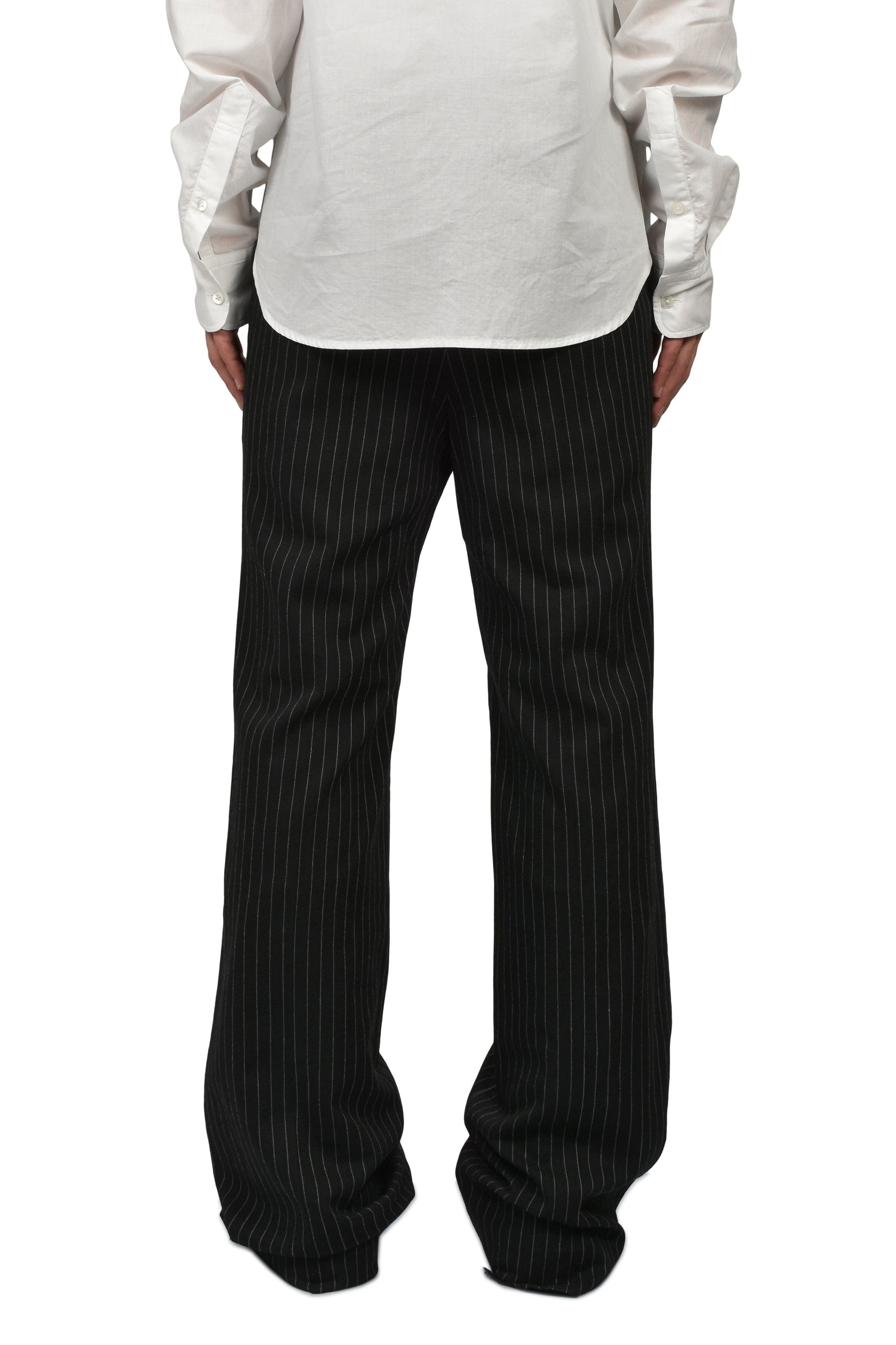 STEFAN FLARED CROPPED TROUSERS / BLK GRY